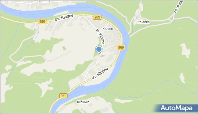 Tylmanowa, Osiedle Kłodne, mapa Tylmanowa