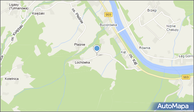 Tylmanowa, Osiedle Lachówka, mapa Tylmanowa