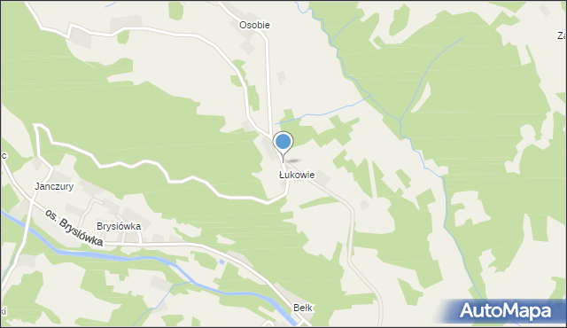 Tylmanowa, Osiedle Łukowie, mapa Tylmanowa