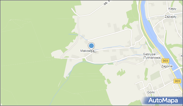 Tylmanowa, Osiedle Makowica, mapa Tylmanowa