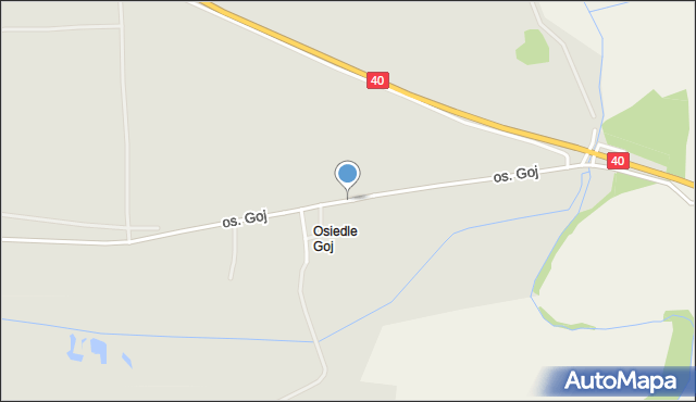 Ujazd powiat strzelecki, Osiedle Goj, mapa Ujazd powiat strzelecki