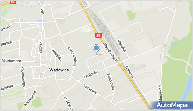 Wadowice, Osiedle XX-lecia Konstytucji RP, mapa Wadowice