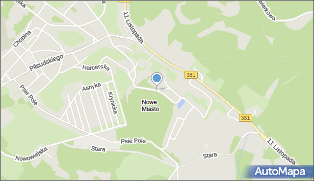 Wałbrzych, Osiedleńców, mapa Wałbrzycha