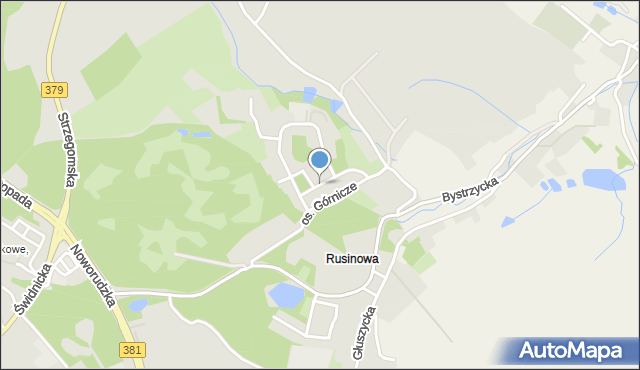 Wałbrzych, Osiedle Górnicze, mapa Wałbrzycha