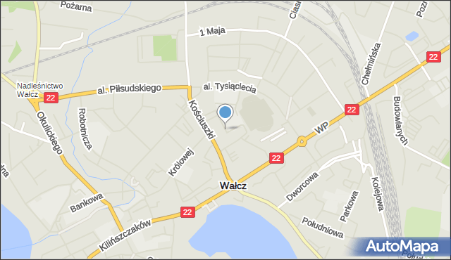 Wałcz, Osiedle Kościuszki Tadeusza, gen., mapa Wałcz