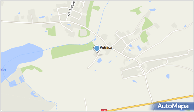 Wełnica gmina Gniezno, Osiedle Wodniaków, mapa Wełnica gmina Gniezno