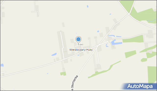 Wierzbiczany gmina Gniezno, Osiedle Wakacyjne, mapa Wierzbiczany gmina Gniezno