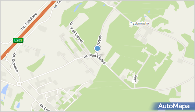 Wierzyce, Osiedle Pod Lipami, mapa Wierzyce