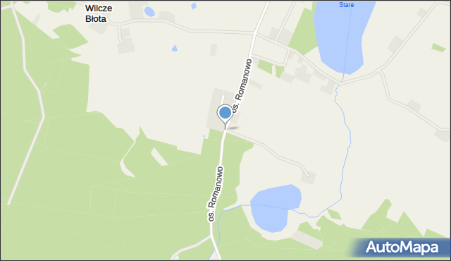 Wilcze Błota, Osiedle Romanowo, mapa Wilcze Błota
