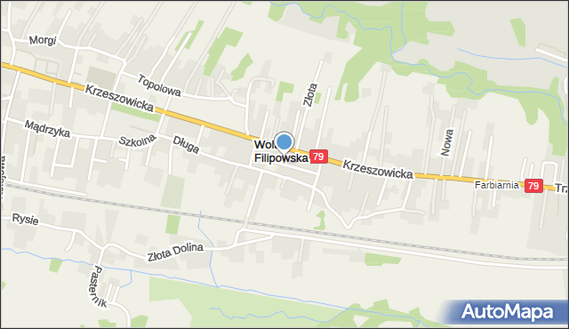 Wola Filipowska, Osiedlowa, mapa Wola Filipowska