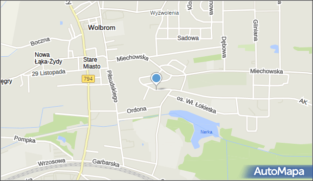 Wolbrom, Osiedle Króla Bolesława Chrobrego, mapa Wolbrom