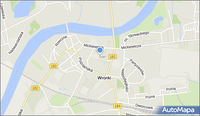 Wronki powiat szamotulski, Osiedle Mieszka I, mapa Wronki powiat szamotulski