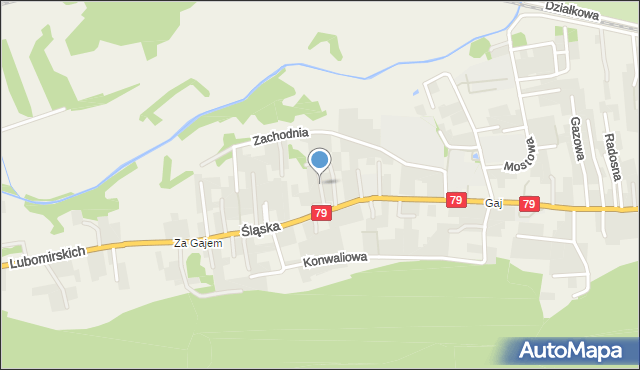 Zabierzów powiat krakowski, Osiedle Lipowy Gaj, mapa Zabierzów powiat krakowski