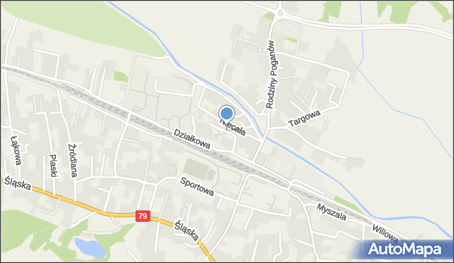 Zabierzów powiat krakowski, Osiedle Sienkiewicza Henryka, mapa Zabierzów powiat krakowski