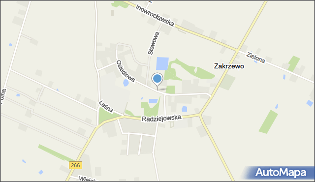 Zakrzewo powiat aleksandrowski, Osiedlowa, mapa Zakrzewo powiat aleksandrowski