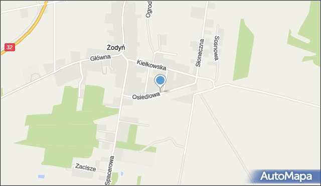 Żodyń, Osiedlowa, mapa Żodyń