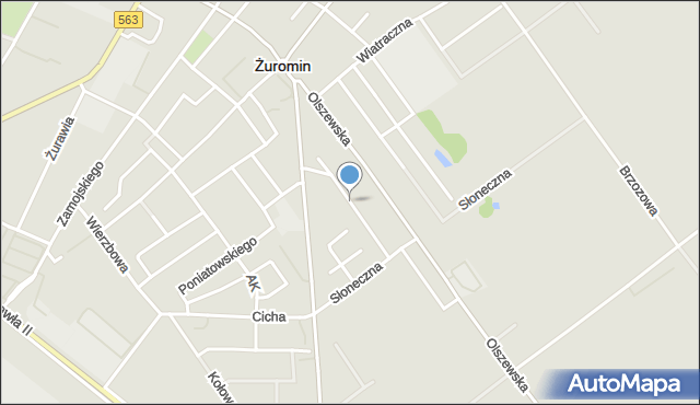 Żuromin, Osiedlowa, mapa Żuromin