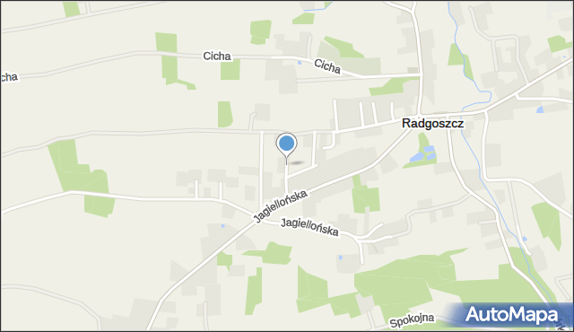 Radgoszcz powiat dąbrowski, Otfinowskiego Józefa, mapa Radgoszcz powiat dąbrowski