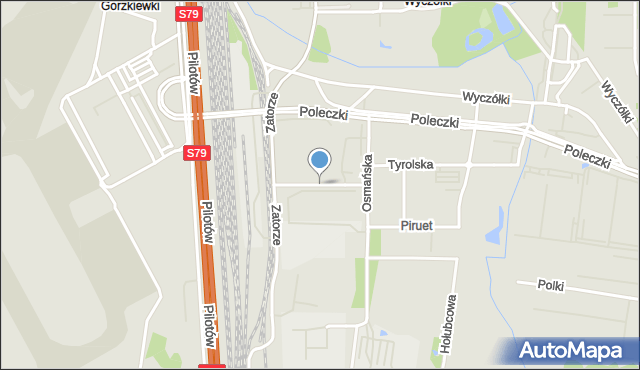 Warszawa, Otomańska, mapa Warszawy