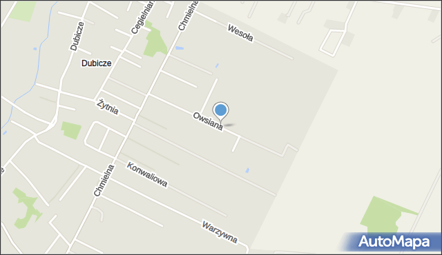 Bielsk Podlaski, Owsiana, mapa Bielsk Podlaski