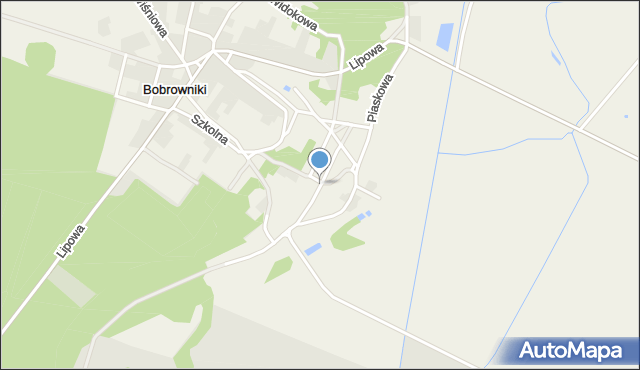 Bobrowniki gmina Otyń, Owocowa, mapa Bobrowniki gmina Otyń