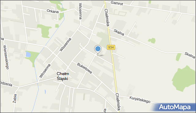 Chełm Śląski, Owocowa, mapa Chełm Śląski