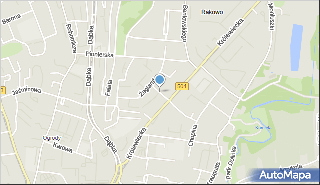 Elbląg, Owocowa, mapa Elbląga