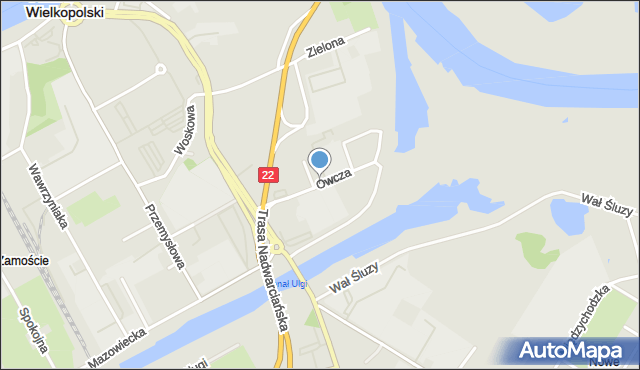 Gorzów Wielkopolski, Owcza, mapa Gorzów Wielkopolski