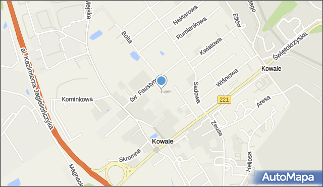 Kowale gmina Kolbudy, Owocowa, mapa Kowale gmina Kolbudy
