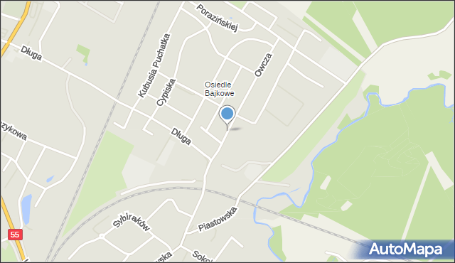 Kwidzyn, Owcza, mapa Kwidzyn