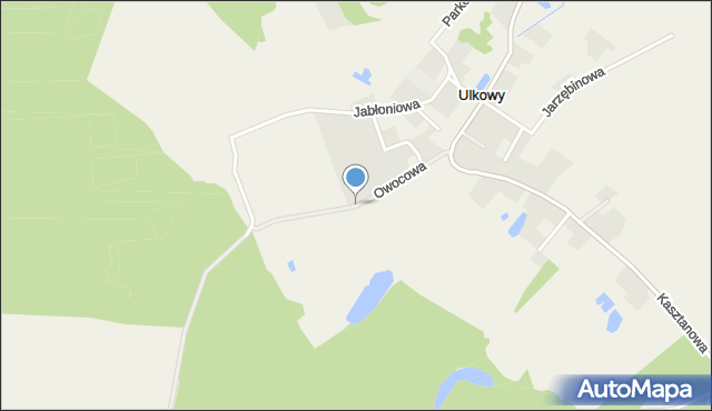 Ulkowy, Owocowa, mapa Ulkowy