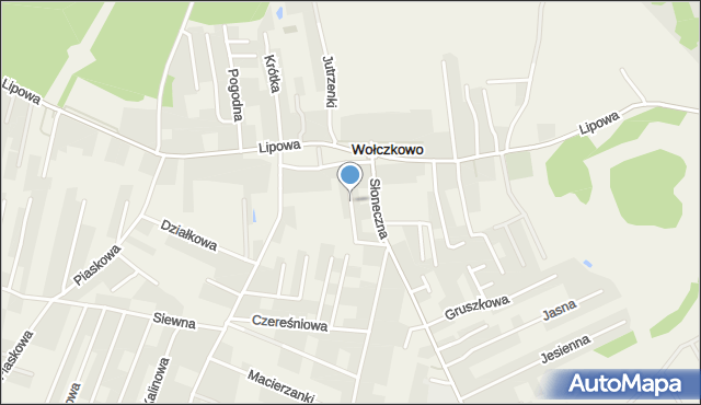 Wołczkowo, Owocowa, mapa Wołczkowo