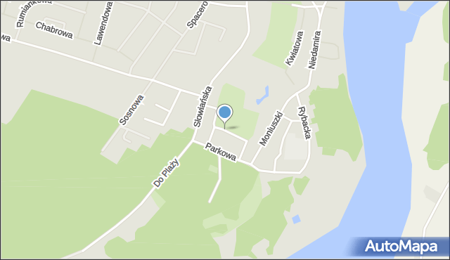 Wolin, Owocowa, mapa Wolin