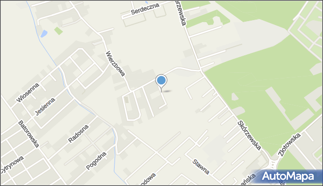 Wysogotowo, Owocowa, mapa Wysogotowo