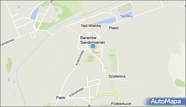 Baranów Sandomierski, Parafialna, mapa Baranów Sandomierski