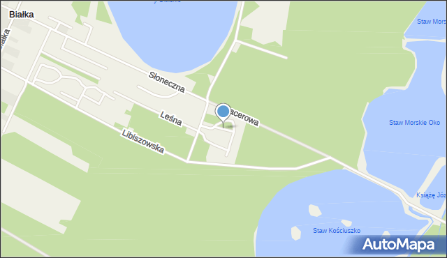 Białka gmina Dębowa Kłoda, Paproci, mapa Białka gmina Dębowa Kłoda