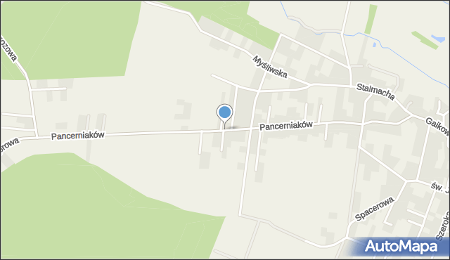 Bojszowy, Pancerniaków, mapa Bojszowy