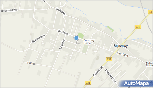 Bojszowy, Parkowa, mapa Bojszowy