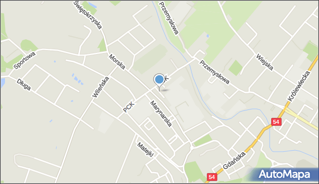 Braniewo, Parkowa, mapa Braniewo