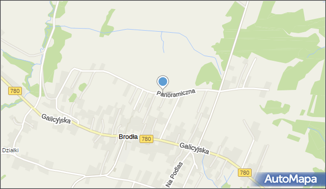 Brodła, Panoramiczna, mapa Brodła