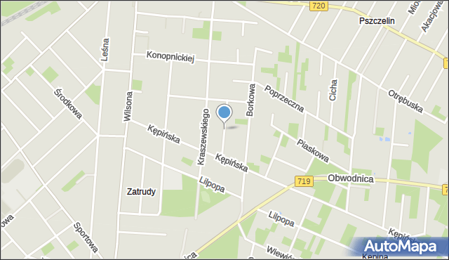 Brwinów, Paszkowskiego Franciszka, mapa Brwinów