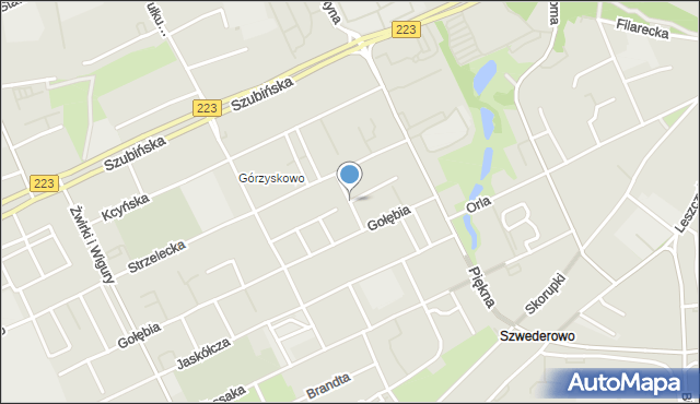 Bydgoszcz, Pawia, mapa Bydgoszczy