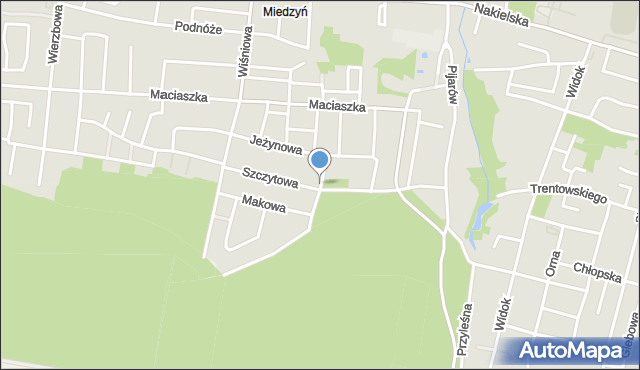 Bydgoszcz, Paprocia, mapa Bydgoszczy