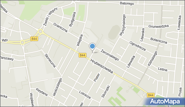 Chełm, Parkowa, mapa Chełma