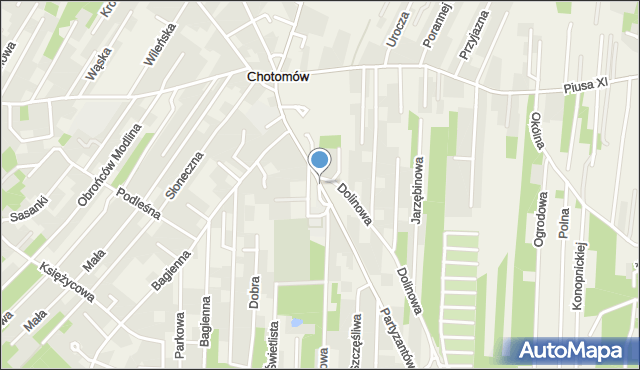 Chotomów, Partyzantów, mapa Chotomów