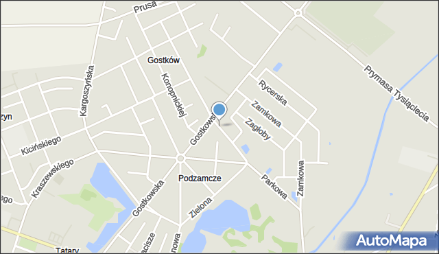 Ciechanów, Parkowa, mapa Ciechanów