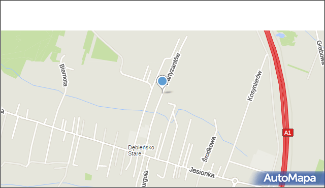 Czerwionka-Leszczyny, Partyzantów, mapa Czerwionka-Leszczyny