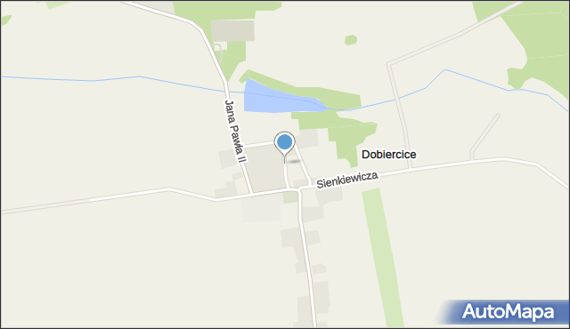 Dobiercice, Parkowa, mapa Dobiercice