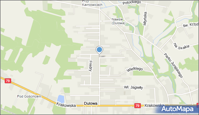 Dulowa, Paderewskiego Ignacego Jana, mapa Dulowa