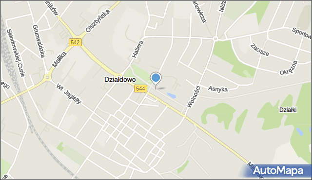 Działdowo, Park Jana Pawła II, mapa Działdowo
